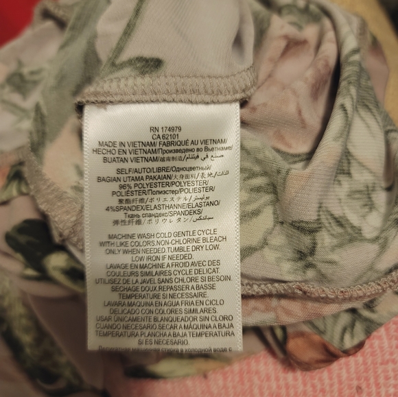 BCBG Surplice Rose Printed Mini Dress - Picture 2 of 12